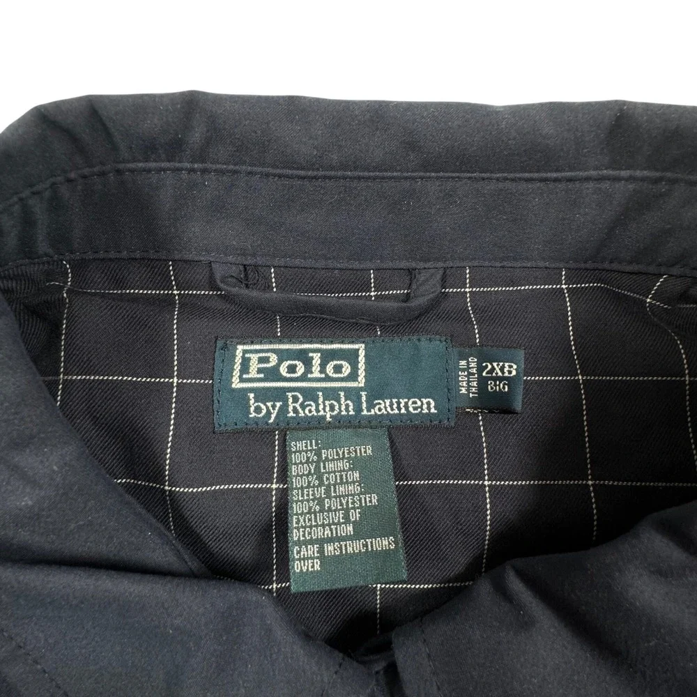 Polo Ralph Lauren Mens Bi-Swing Windbreaker Jacket Navy Blue 2XB Big & Tall NWT
